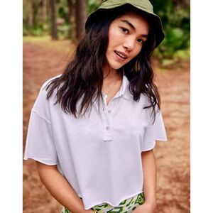 NWT OFFLINE by Aerie Crop Star Polo T-Shirt